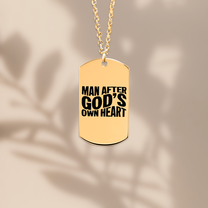 Christian Necklace Man After God's Heart Tag Tag Necklaces