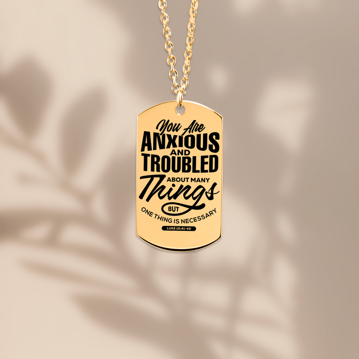 Christian Necklace Anxious And Troubled Tag Tag Necklaces