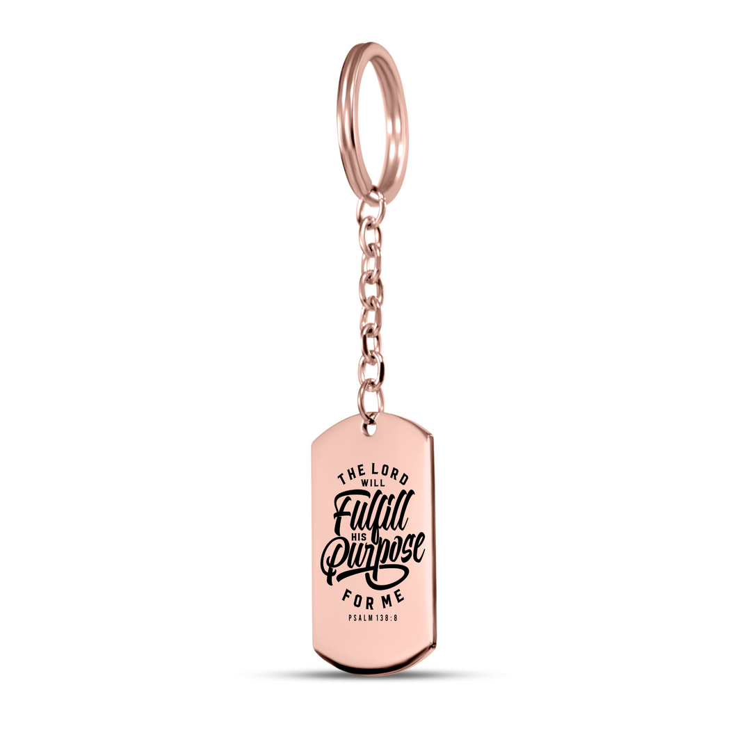 Christian Keychain Fulfill His Purpose Tag Tag Keychains