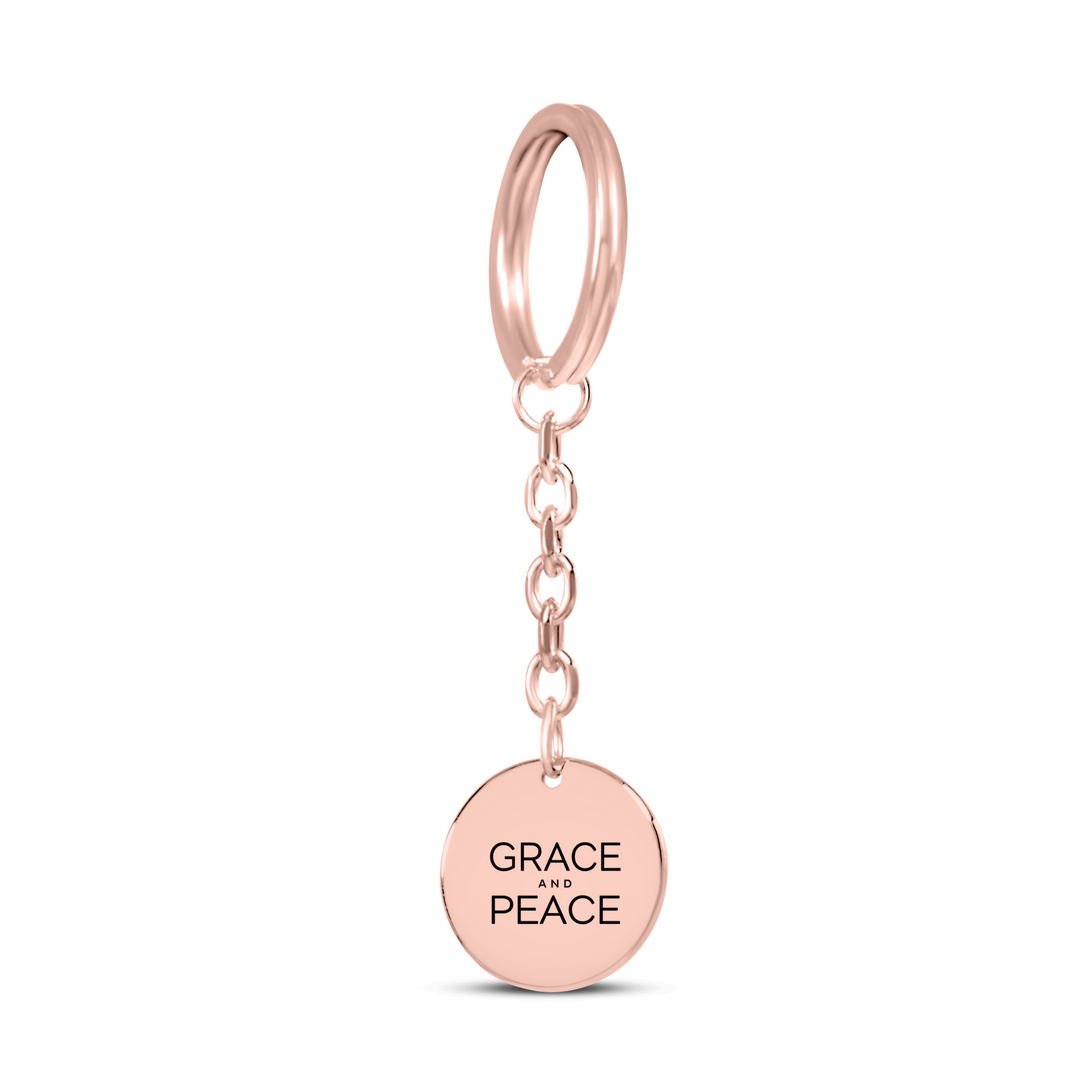 Christian Keychain Grace and Peace Pendant Pendant Keychains