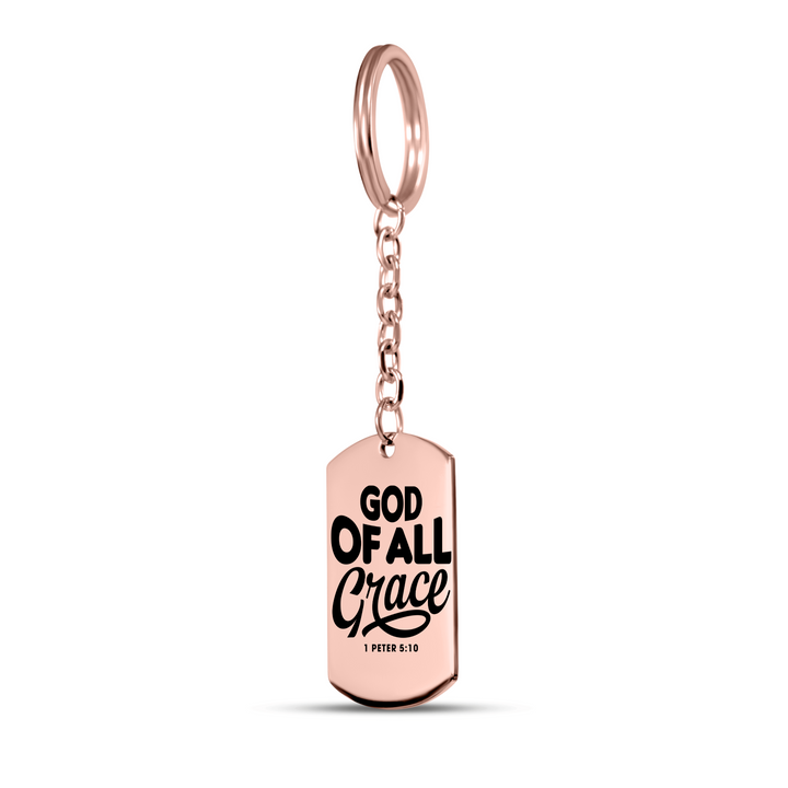 Christian Keychain God of All Grace Tag Tag Keychains