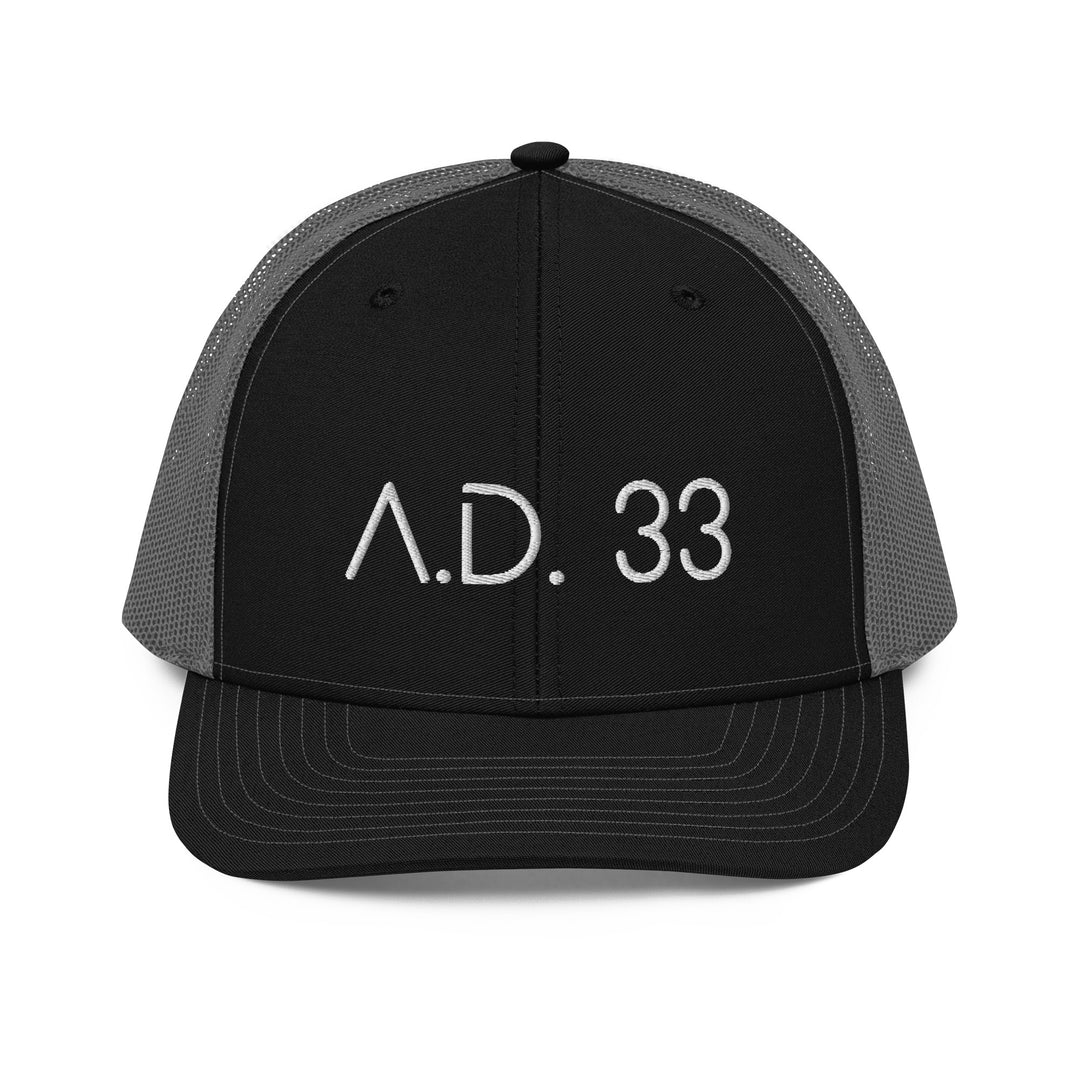 Christian Hat AD 33 Trucker Trucker Hat Black / Charcoal