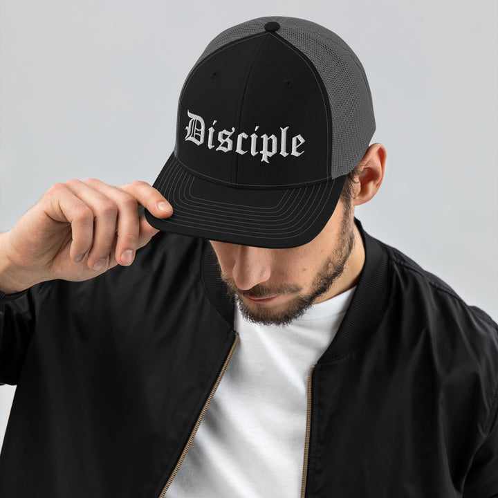 Christian Hat Disciple Trucker Trucker Hat Black / Charcoal