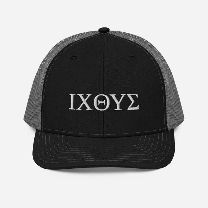 Christian Hat ΙΧΘΥΣ Trucker Trucker Hat Black / Charcoal