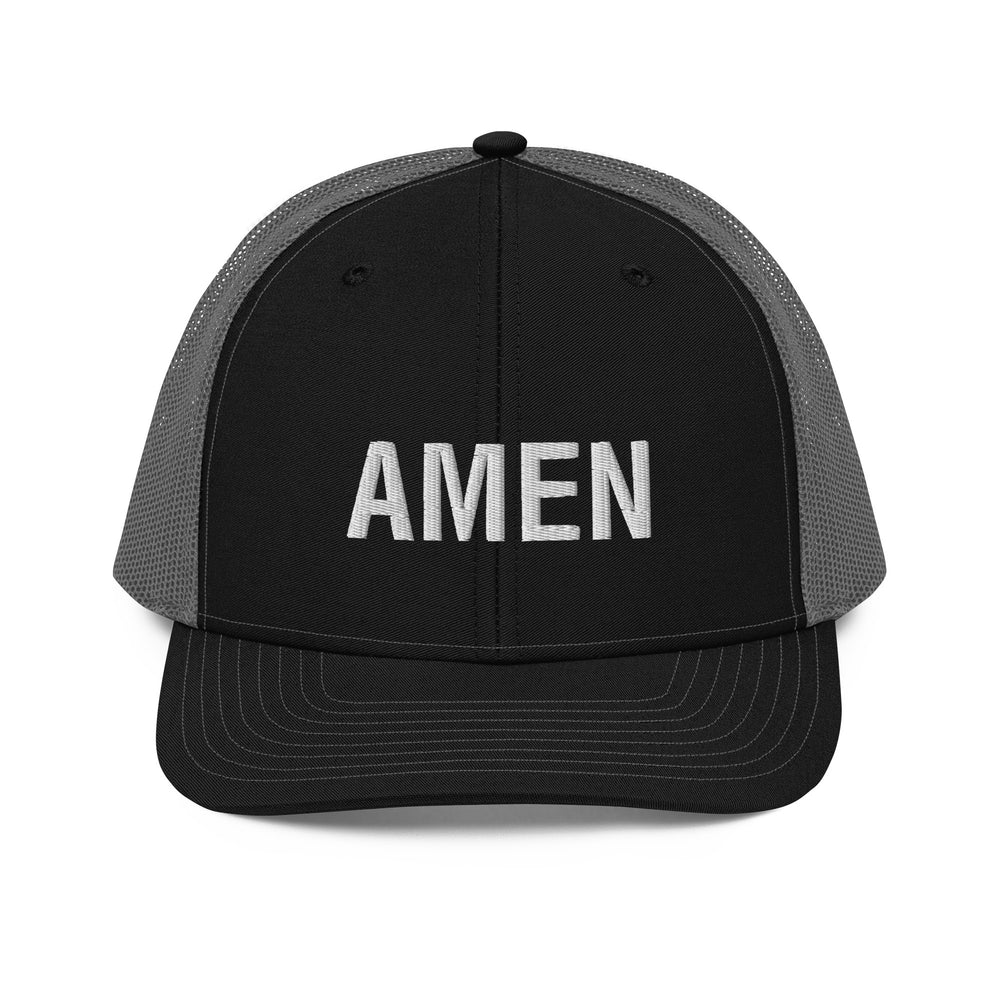 Christian Hat Amen Trucker Trucker Hat Black / Charcoal