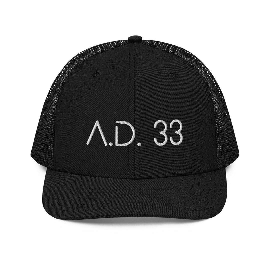 Christian Hat AD 33 Trucker Trucker Hat Black