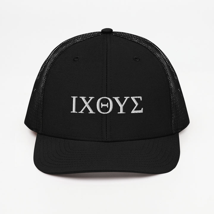 Christian Hat ΙΧΘΥΣ Trucker Trucker Hat Black