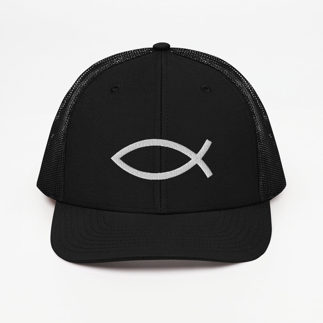 Christian Hat ΙΧΘΥΣ Trucker Trucker Hat Black