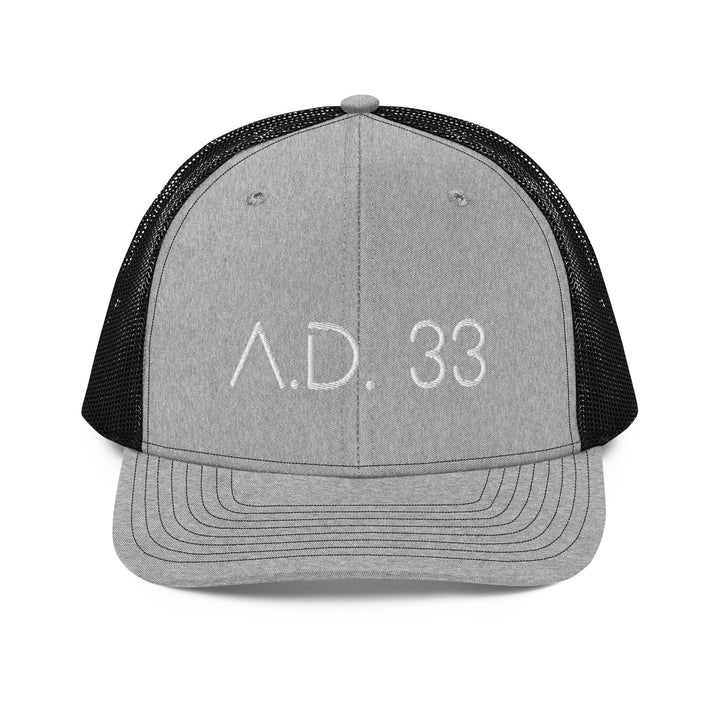 Christian Hat AD 33 Trucker Trucker Hat Heather Grey / Black