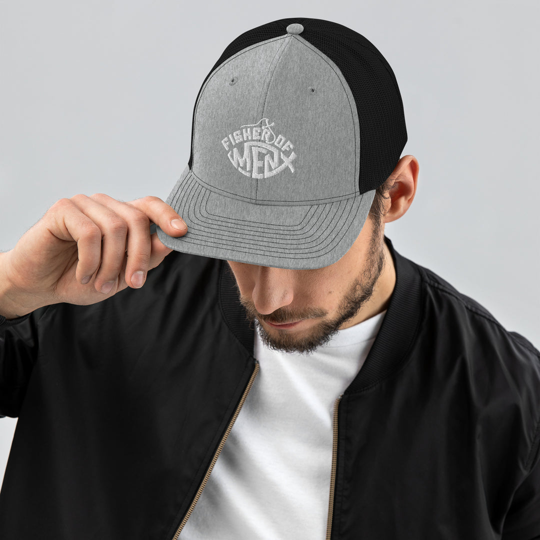 Christian Hat Fisher of Men Trucker Trucker Hat Heather Grey / Black