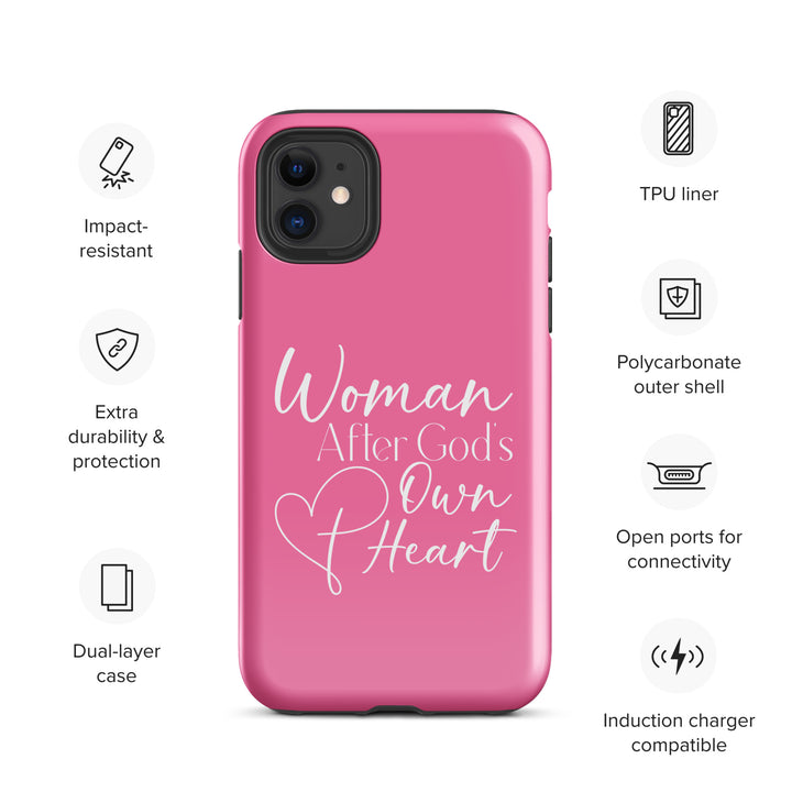 Christian Phone Case Woman After God's Heart Pink for iPhone® iPhone® Phone Cases   