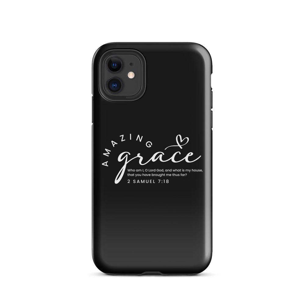 Christian Phone Case Amazing Grace Heart Black for iPhone® iPhone® Phone Cases Glossy iPhone 11 