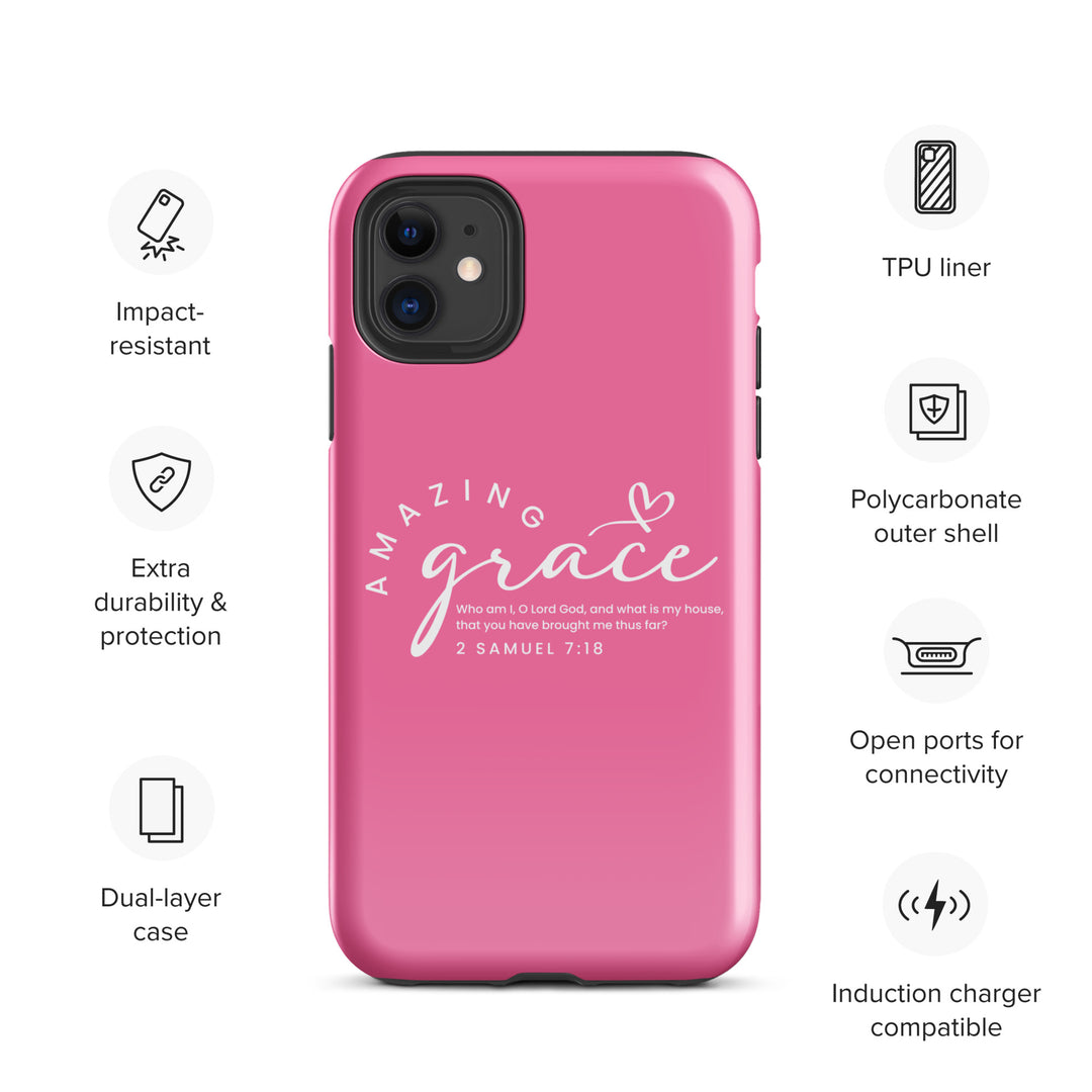 Christian Phone Case Amazing Grace Pink for iPhone® iPhone® Phone Cases   