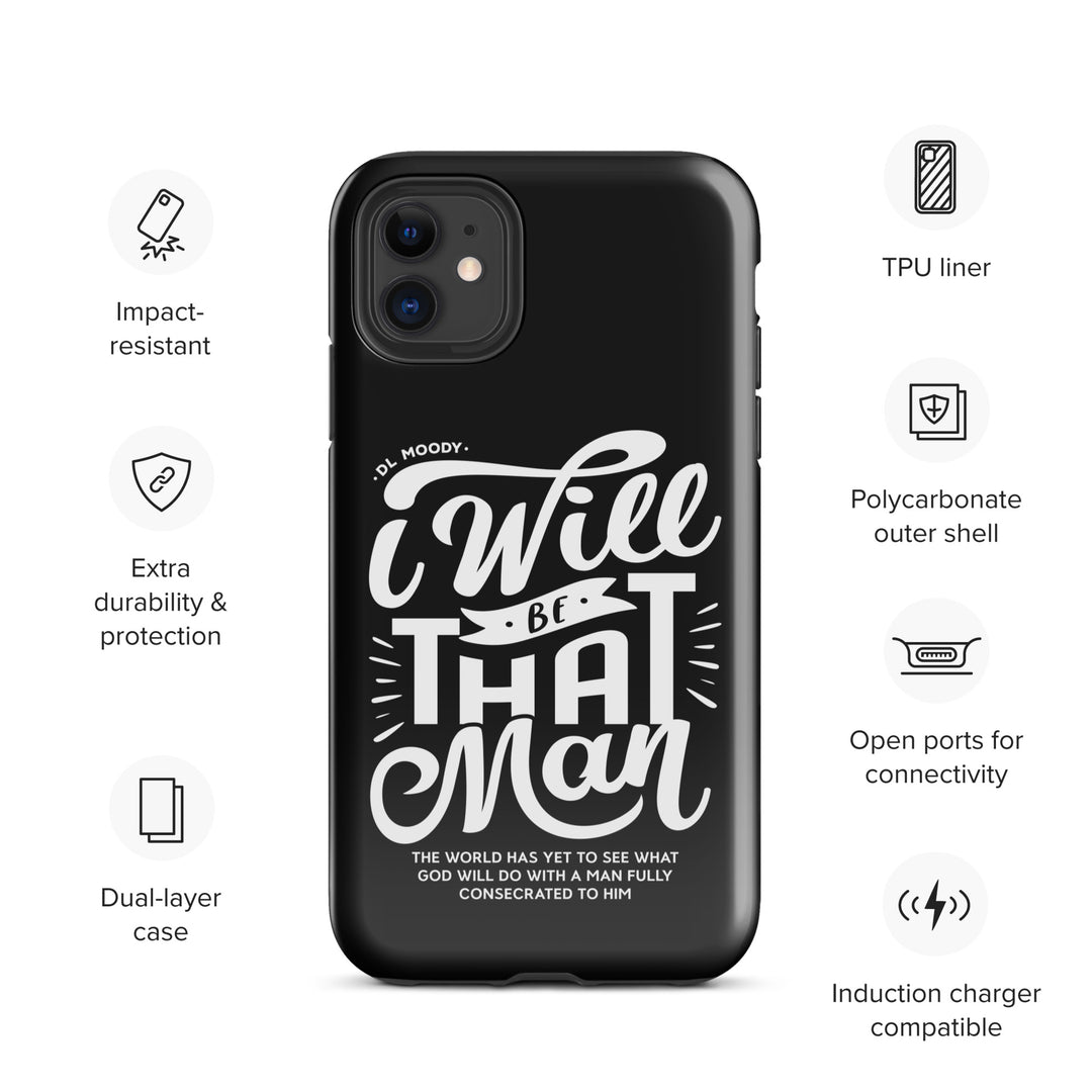 Christian Phone Case I Will Be That Man Black for iPhone® iPhone® Phone Cases   