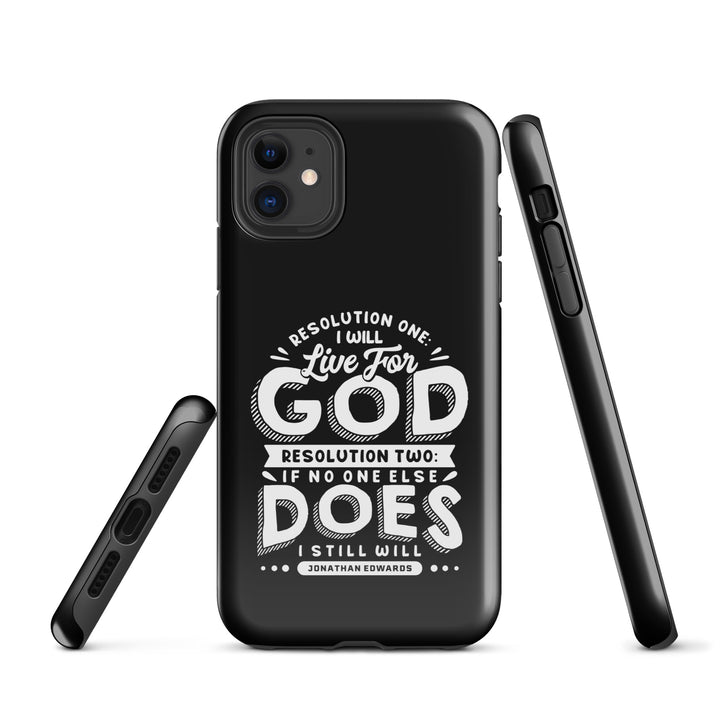 Christian Phone Case Live For God Black for iPhone® iPhone® Phone Cases   