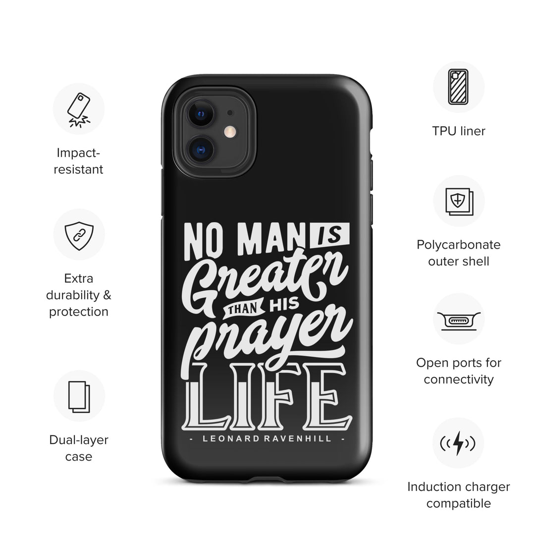 Christian Phone Case Prayer Life Black for iPhone® iPhone® Phone Cases   