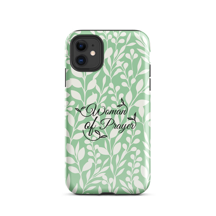 Christian Phone Case Woman of Prayer Green for iPhone® iPhone® Phone Cases Glossy iPhone 11 