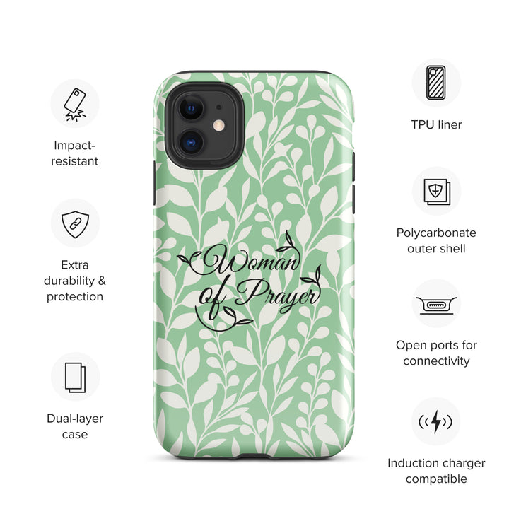 Christian Phone Case Woman of Prayer Green for iPhone® iPhone® Phone Cases   