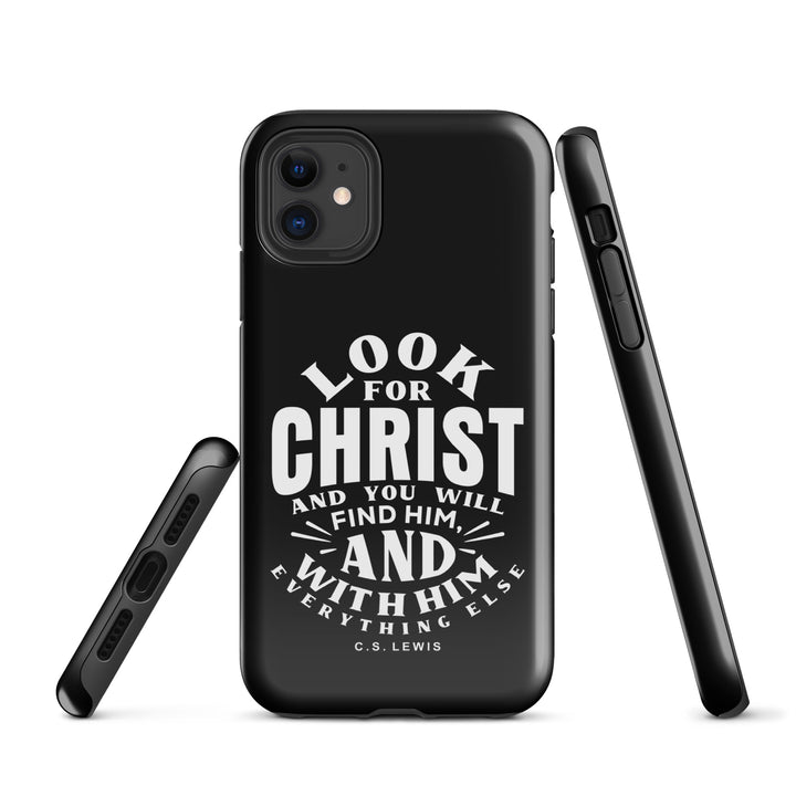 Christian Phone Case Look For Christ Black for iPhone® iPhone® Phone Cases   