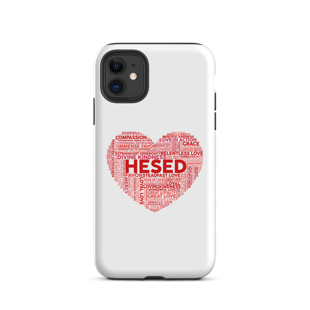 Christian Phone Case Hesed Heart White for iPhone® iPhone® Phone Cases Glossy iPhone 11 