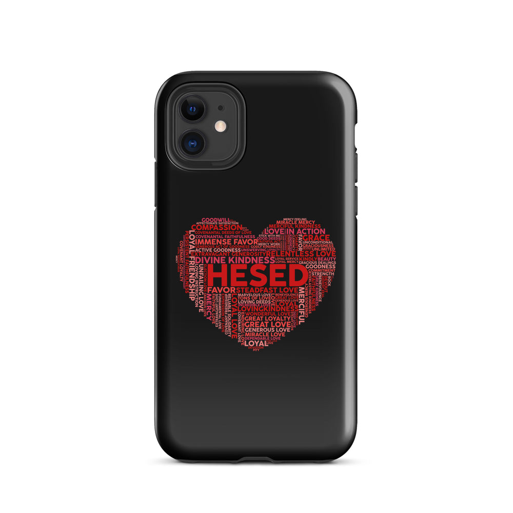 Christian Phone Case Hesed Heart Black for iPhone® iPhone® Phone Cases Glossy iPhone 11 