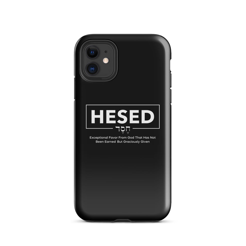 Christian Phone Case Hesed Hebrew Exceptional Favor Black for iPhone® iPhone® Phone Cases Glossy iPhone 11 