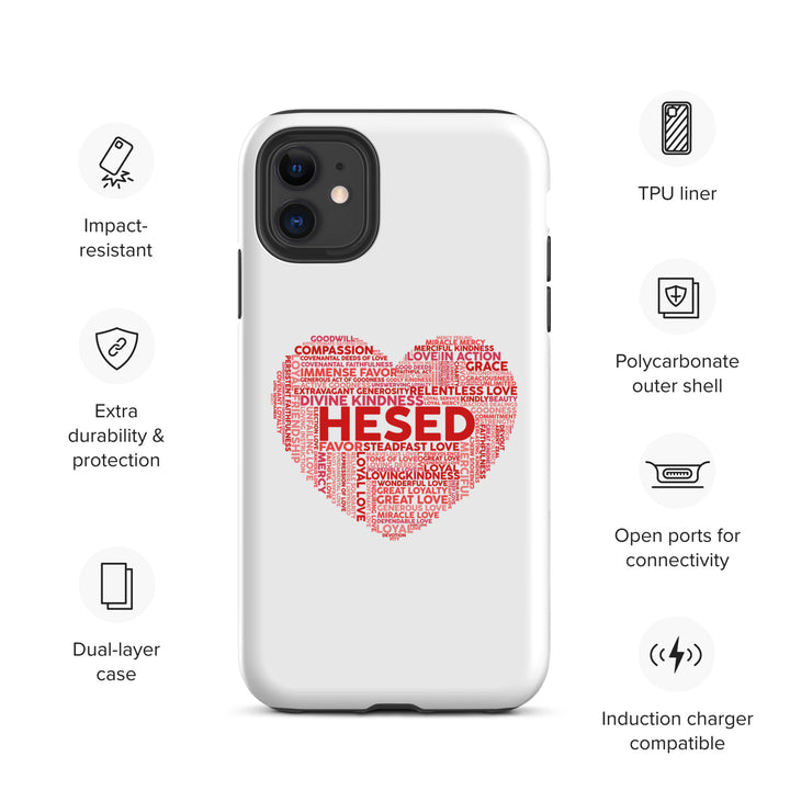 Christian Phone Case Hesed Heart White for iPhone® iPhone® Phone Cases   