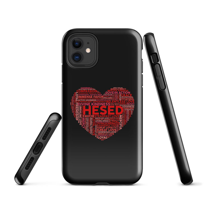 Christian Phone Case Hesed Heart Black for iPhone® iPhone® Phone Cases   