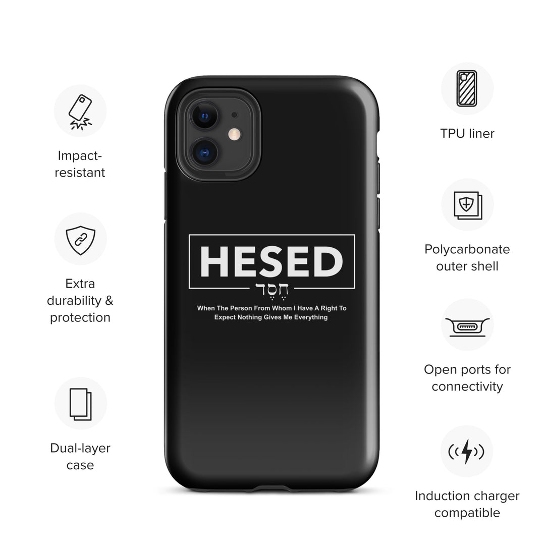 Christian Phone Case Hesed Everything Black for iPhone® iPhone® Phone Cases   