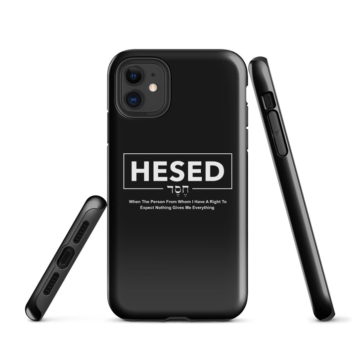 Christian Phone Case Hesed Everything Black for iPhone® iPhone® Phone Cases   