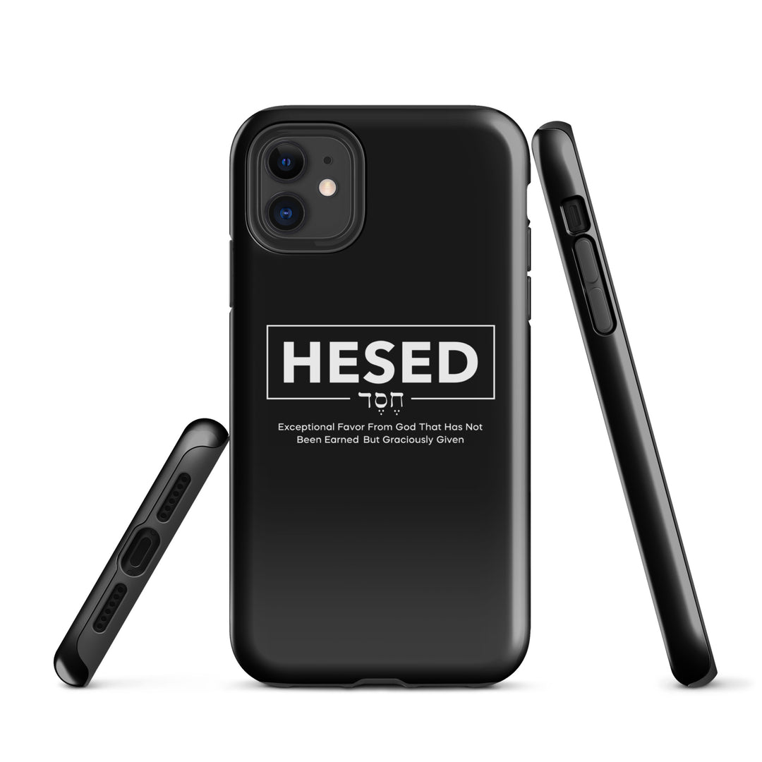 Christian Phone Case Hesed Hebrew Exceptional Favor Black for iPhone® iPhone® Phone Cases   