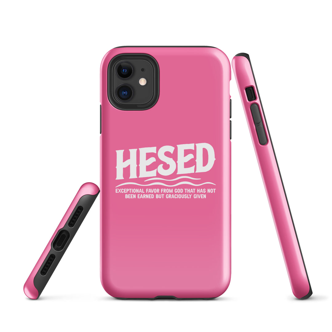 Christian Phone Case Hesed Exceptional Favor Pink for iPhone® iPhone® Phone Cases   