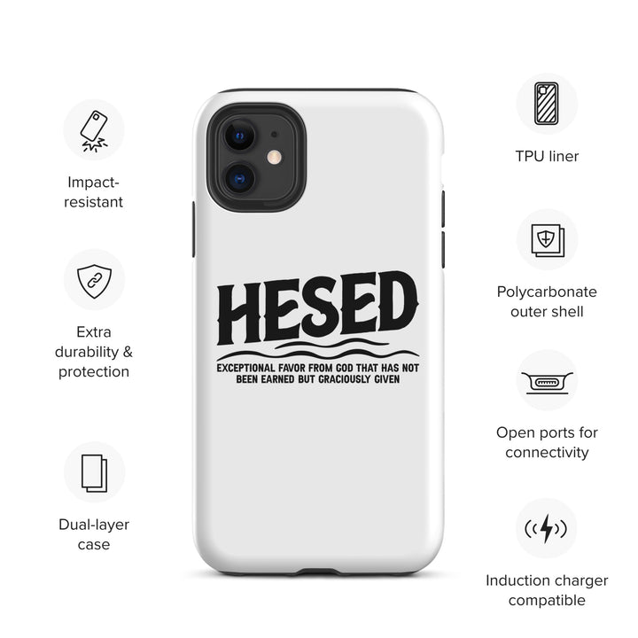 Christian Phone Case Hesed Exceptional Favor White for iPhone® iPhone® Phone Cases   