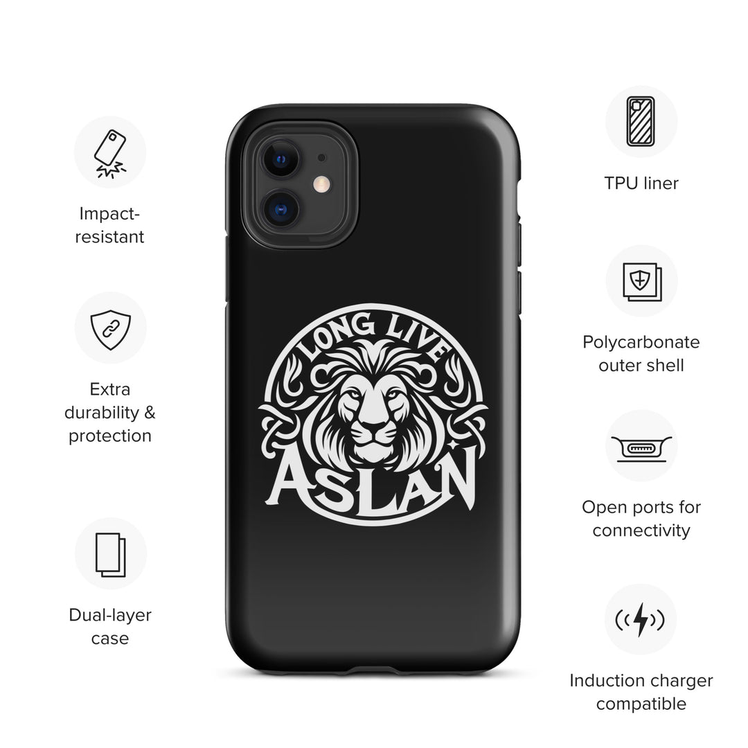 Christian Phone Case Long Live Aslan Black for iPhone® iPhone® Phone Cases   