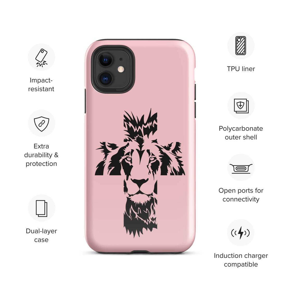 Christian Phone Case Aslan Cross Pink for iPhone® iPhone® Phone Cases   