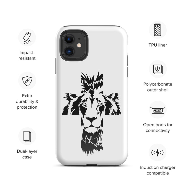 Christian Phone Case Aslan Cross White for iPhone® iPhone® Phone Cases   