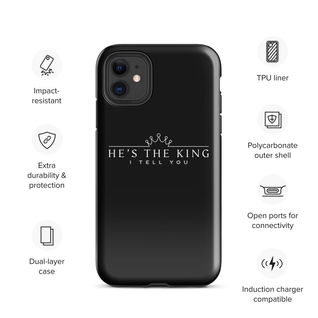 Christian Phone Case He's The King Black for iPhone® iPhone® Phone Cases   