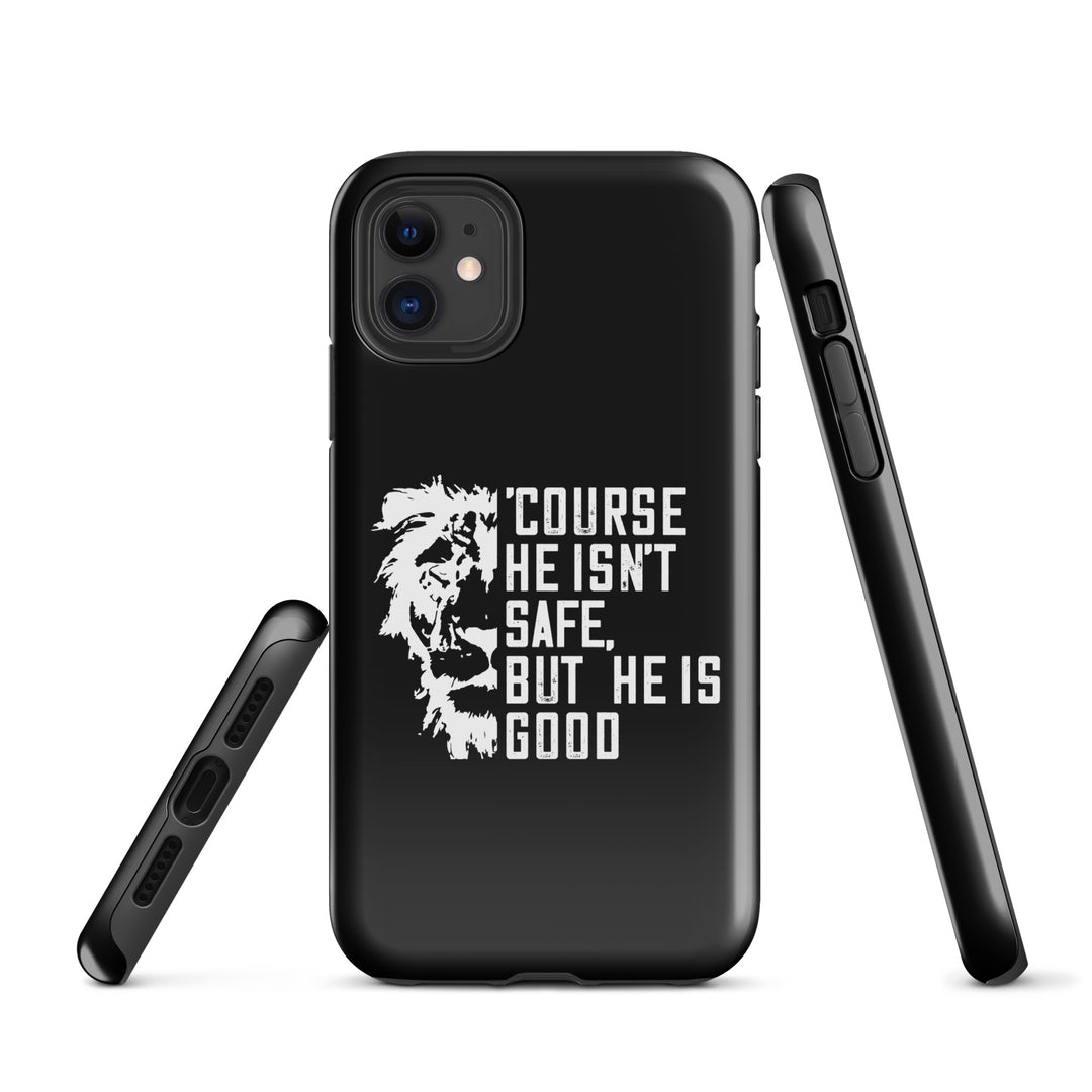 Christian Phone Case for iPhone® 'Course He Isn't Safe Black iPhone® Phone Cases   