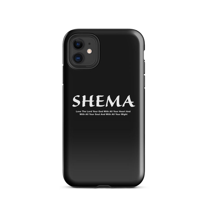 Christian Phone Case Shema Love The Lord Black  for iPhone® iPhone® Phone Cases Glossy iPhone 11 