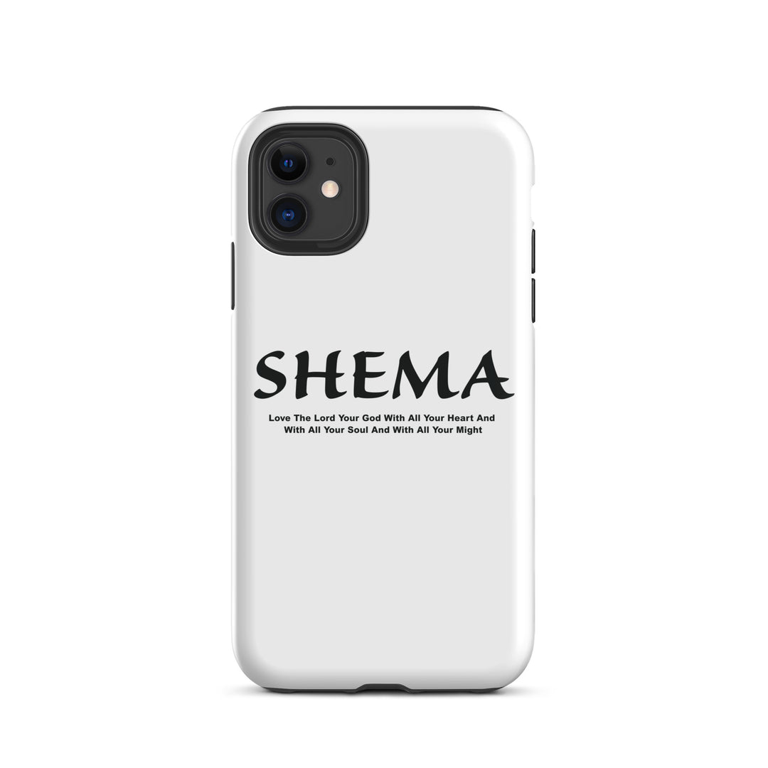 Christian Phone Case Shema Love The Lord White for iPhone® iPhone® Phone Cases Glossy iPhone 11 