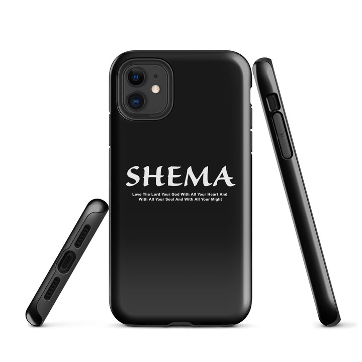 Christian Phone Case Shema Love The Lord Black  for iPhone® iPhone® Phone Cases   