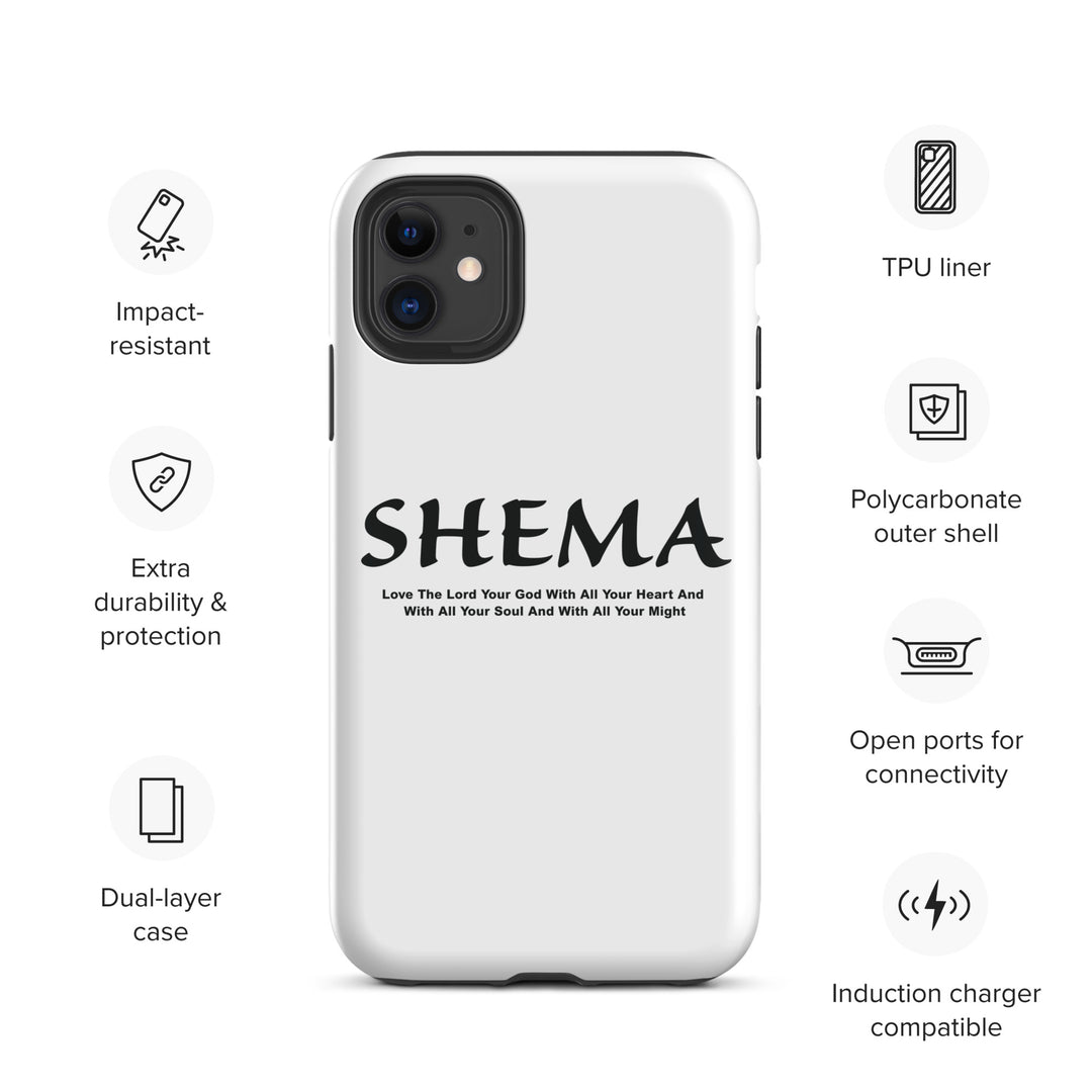 Christian Phone Case Shema Love The Lord White for iPhone® iPhone® Phone Cases   