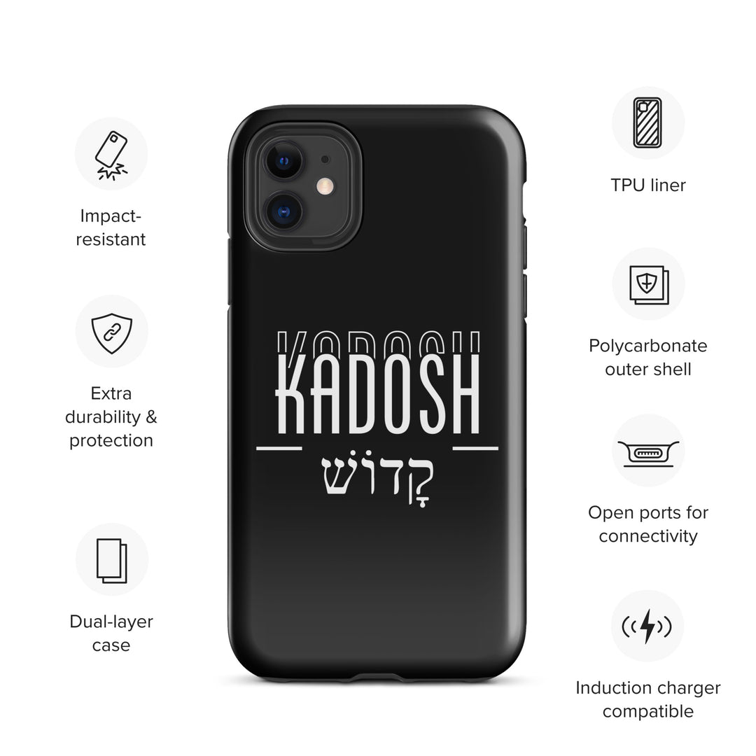 Christian Phone Case Kadosh Hebrew Black for iPhone® iPhone® Phone Cases   