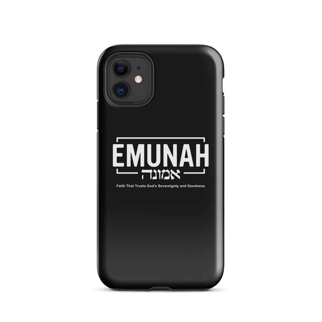 Christian Phone Case Emunah Faith That Trusts Black for iPhone® iPhone® Phone Cases Glossy iPhone 11 