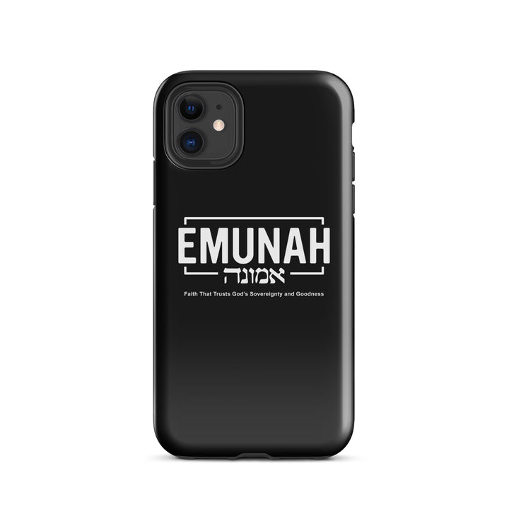 Christian Phone Case Emunah Faith That Trusts Black for iPhone® iPhone® Phone Cases Glossy iPhone 11 