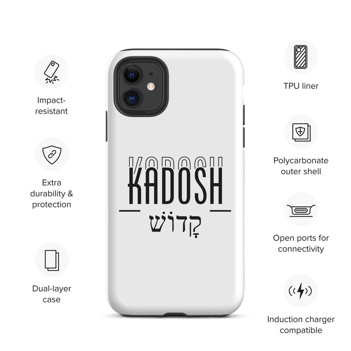 Christian Phone Case Kadosh Hebrew White for iPhone® iPhone® Phone Cases   