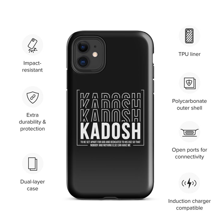 Christian Phone Case Kadosh Dedicated To His Use Black for iPhone® iPhone® Phone Cases   