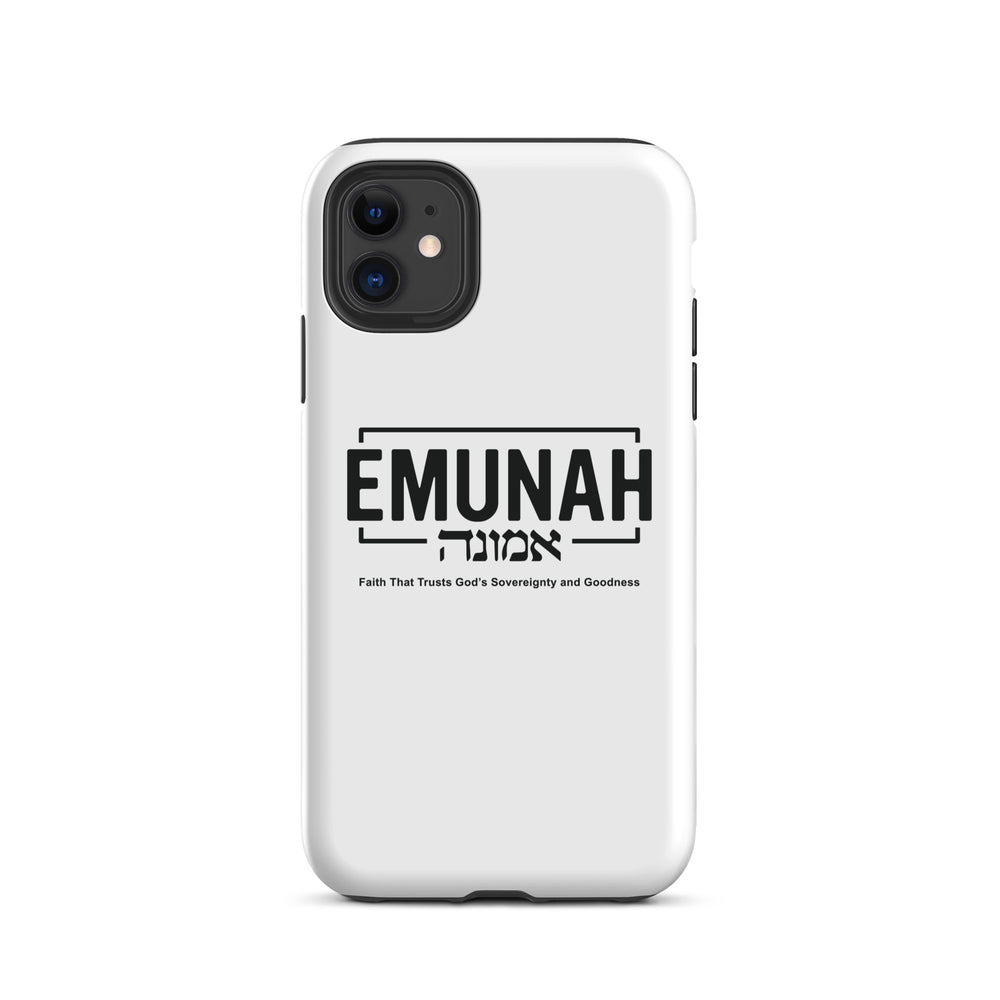 Christian Phone Case Emunah Faith That Trusts White for iPhone® iPhone® Phone Cases Glossy iPhone 11 