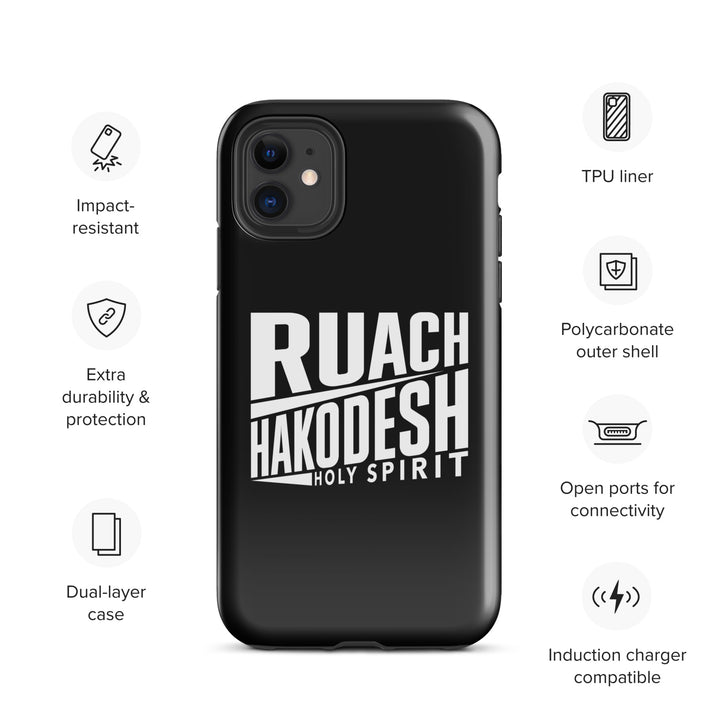 Christian Phone Case Ruach Hakodesh Holy Spirit Black for iPhone® iPhone® Phone Cases   