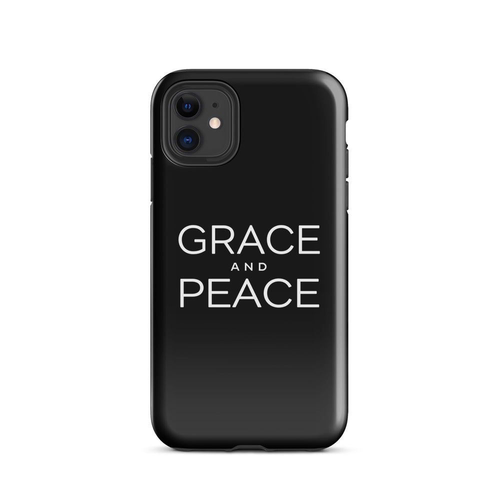 Christian Phone Case Grace and Peace Black for iPhone® iPhone® Phone Cases Glossy iPhone 11 